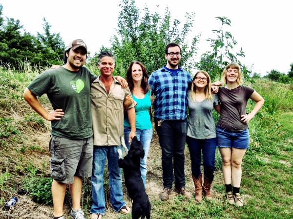 UA team members with the Orths at Eden Creek Farm in Blooming Grove, TX: Steven, Steve Orth, Kristine Orth, Andy, Liz, Samantha