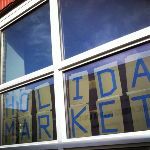 holiday market 2012 sign